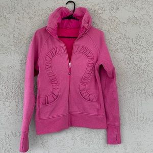 Lululemon pink zip up hoodie Size 8